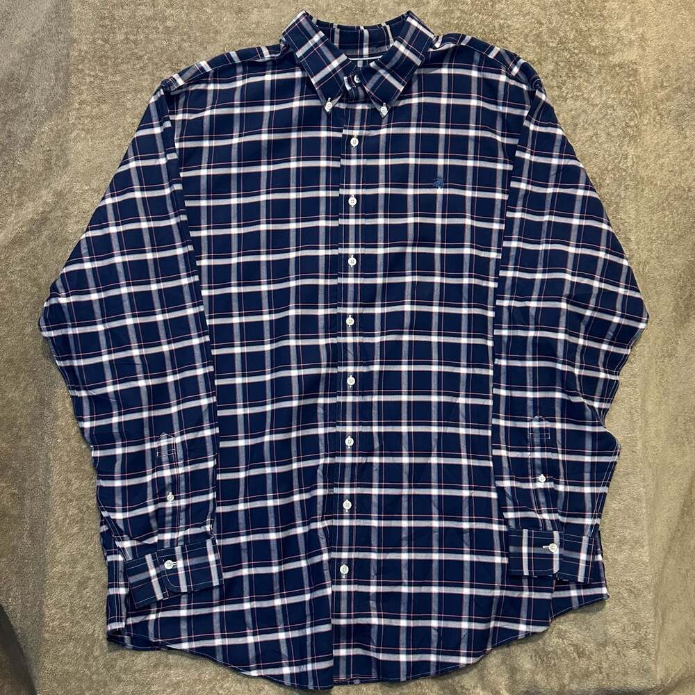 Brooks Brothers Non-Iron Supima Cotton Plaid Button-Down, Size 2XLT